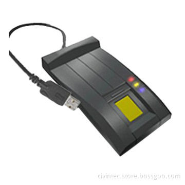 Fingerprint USB Smart Card Desktop Reader with High Resolution 508dpi Fingerprint Sensor